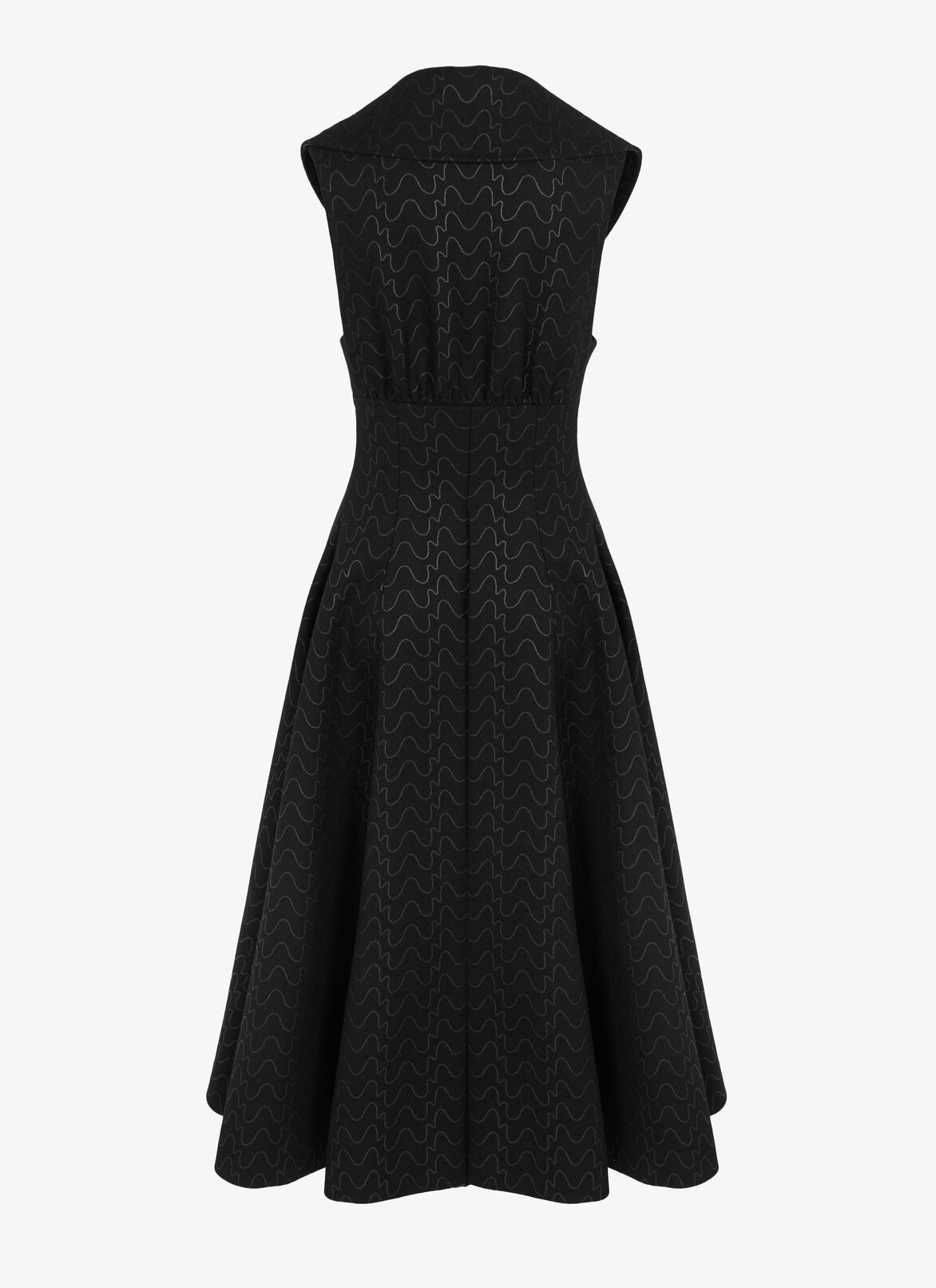 SLEEVELESS COAT DRAP FILIGRANE LUX BLACK/BLACK ALAÏA BLACK/BLACK SLEEVELESS COAT DRAP FILIGRANE LUX BLACK/BLACK